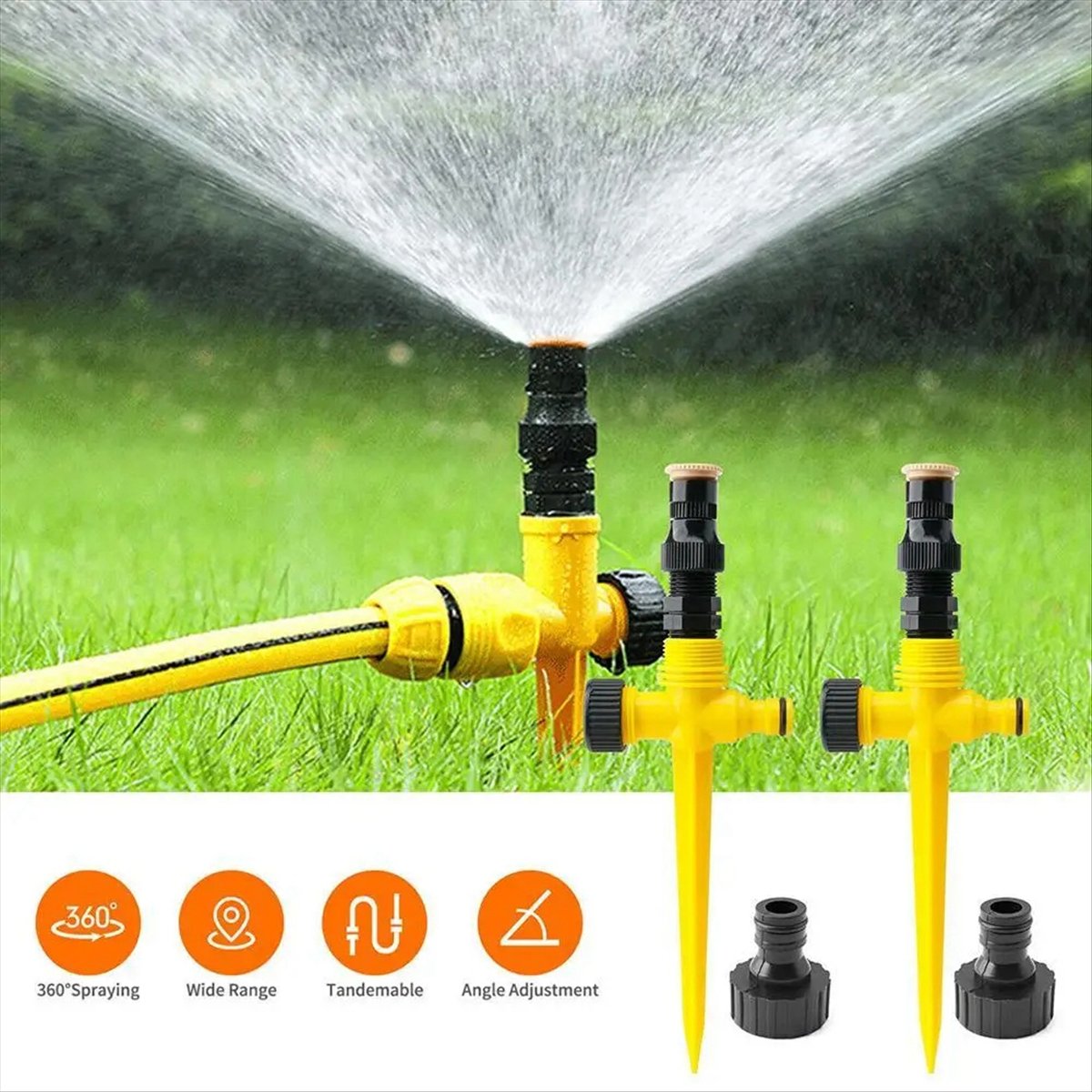 Gardening Tools Yellow - Irrigatore da Giardino AT16 360° °